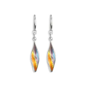 Nicole Barr Sunset Enamel Twist Drop Earrings