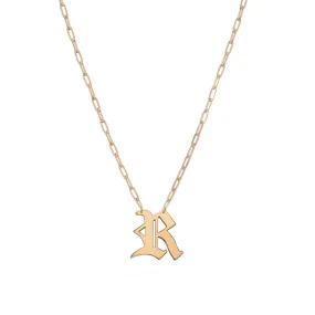 Old English Initial Link Necklace