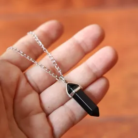 Onyx Pendant Chain Necklace *Final Sale*