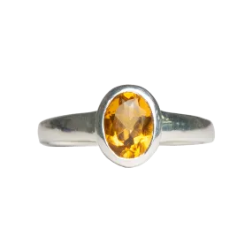 Oval Citrine Ring