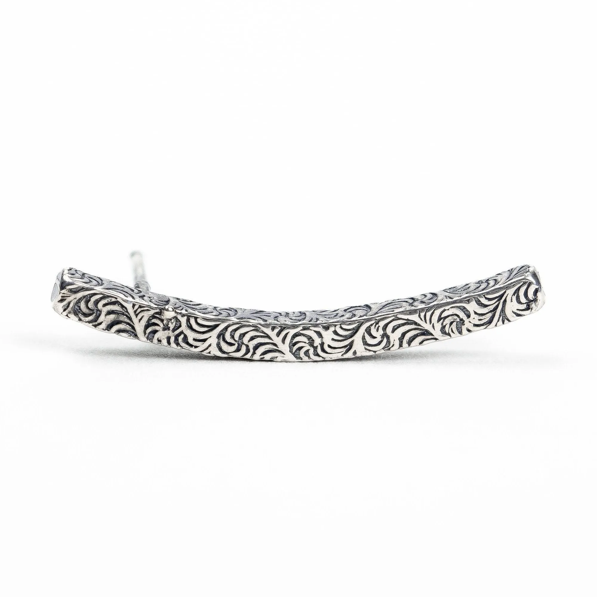 Paisley Cartilage Bar Earring | Sterling Silver