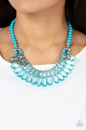 Paparazzi All Across the GLOBETROTTER - Blue Short Necklace