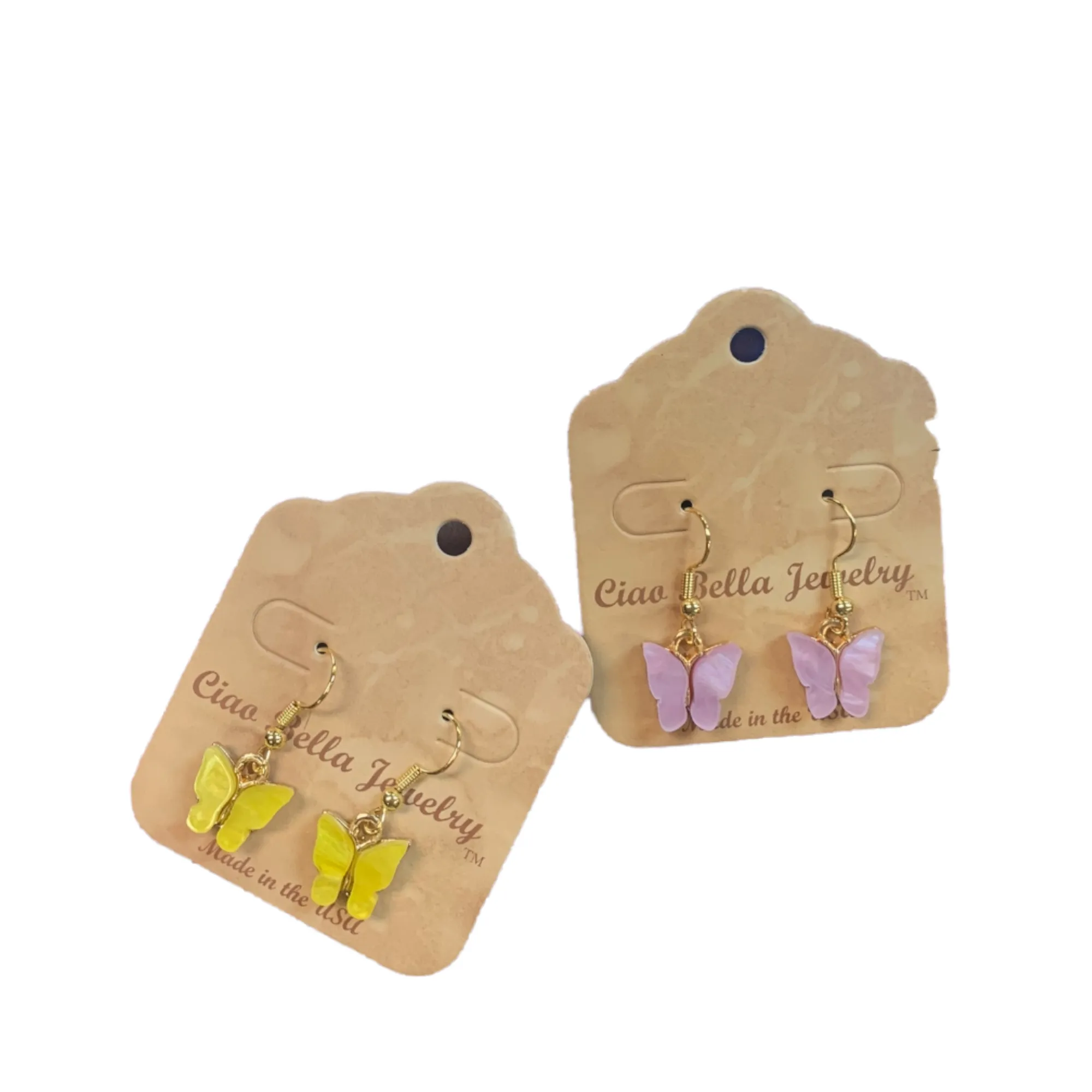 Pastel Butterfly Charm Earrings | A Sweet and Charming Way to Add a Touch of Nature to Your Outfit