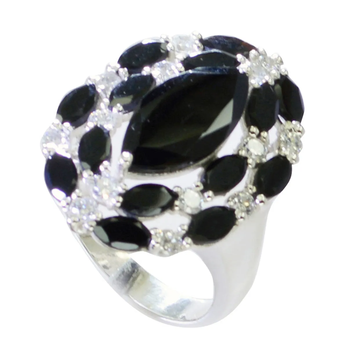 Riyo Bonnie Gems Black Onyx 925 Sterling Silver Ring Jewelry For Her