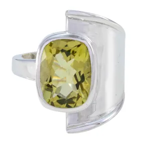 Riyo Exporter Gem Lemon Quartz Sterling Silver Rings Unicorn Jewelry