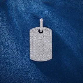 S925 Moissanite Dog Tag Pendant