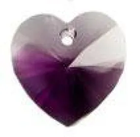 Swarovski 18mm Heart Pendant - Amethyst Blend (1pc) XILION