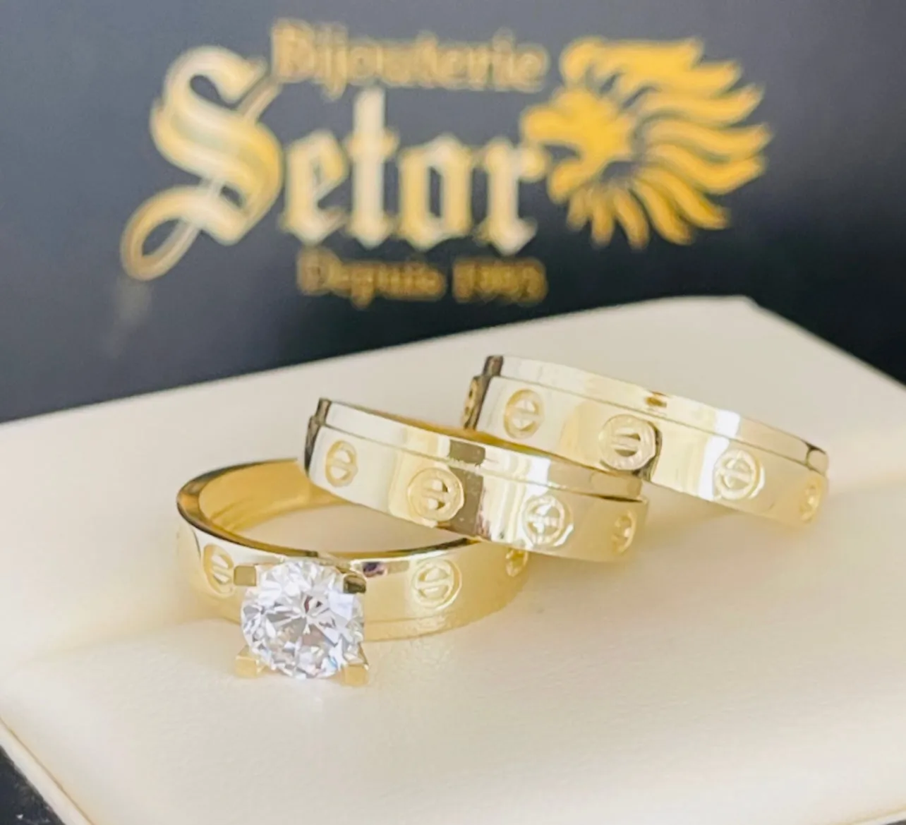 Trio wedding rings