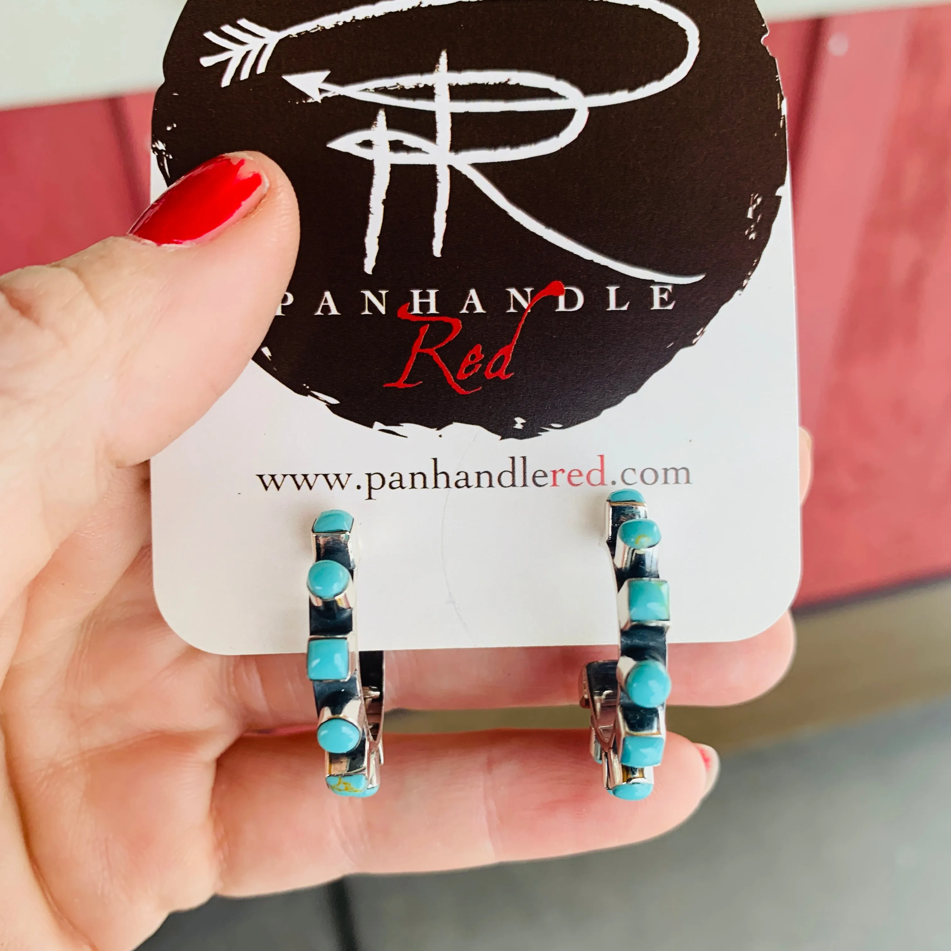 Turquoise Hoop Earrings