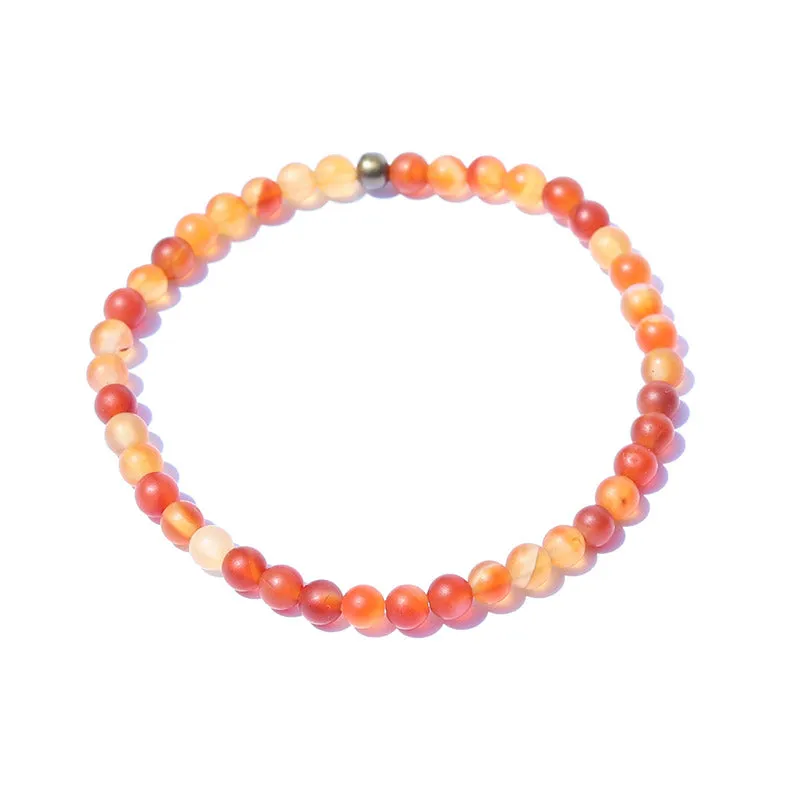 Vitality Matte Carnelian Delicate Bracelet