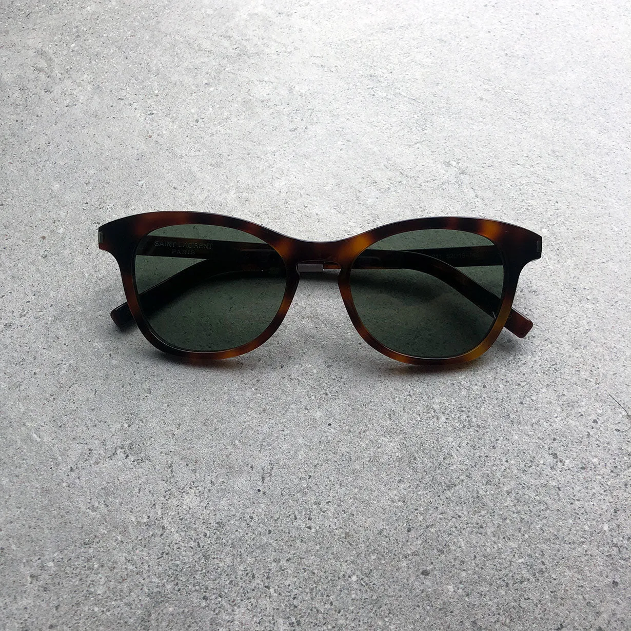 YSL SL356 Sunglasses XL, Havana/Green