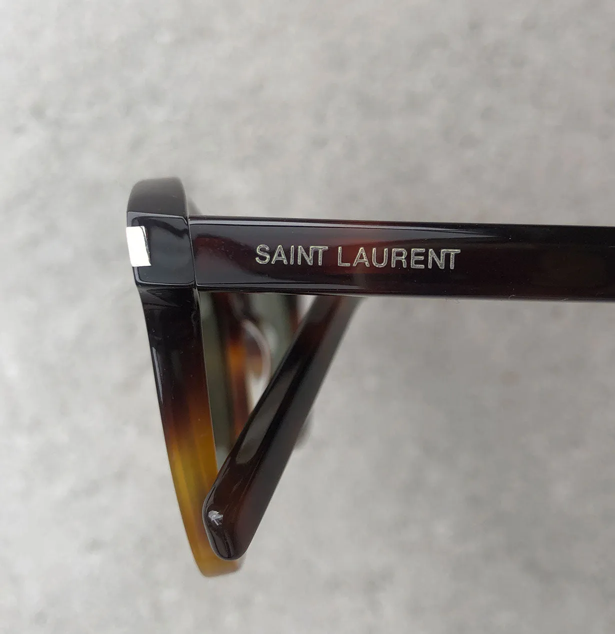 YSL SL356 Sunglasses XL, Havana/Green