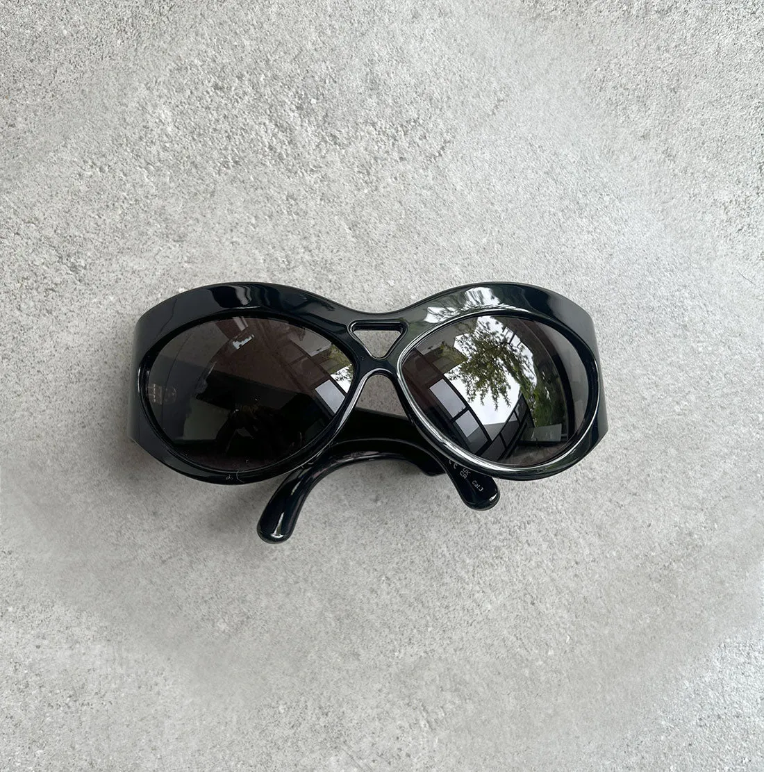 YSL SL73 Oversized Butterfly Sunglasses, Black