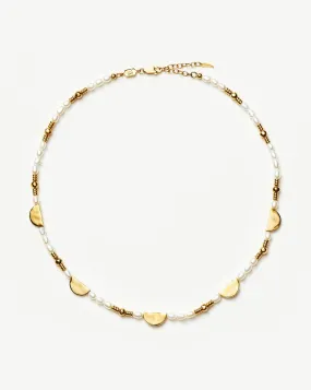 Zenyu Pearl Beaded Charm Choker